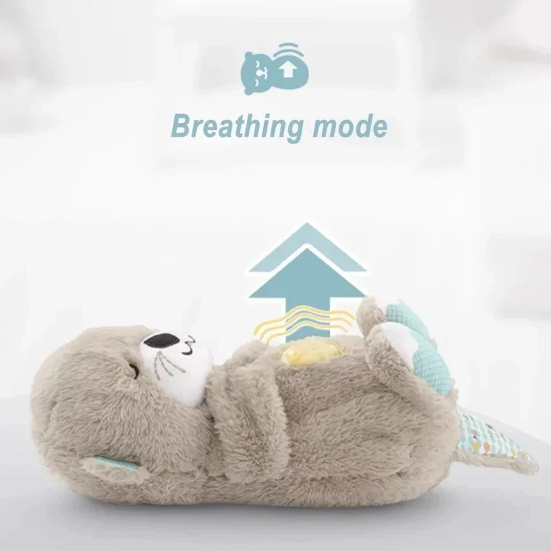 Snuggish Breathing Otter Bear Baby Toy With Light Sound