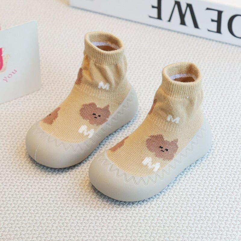 Animal-Face Baby Sock Shoes for First Walkers