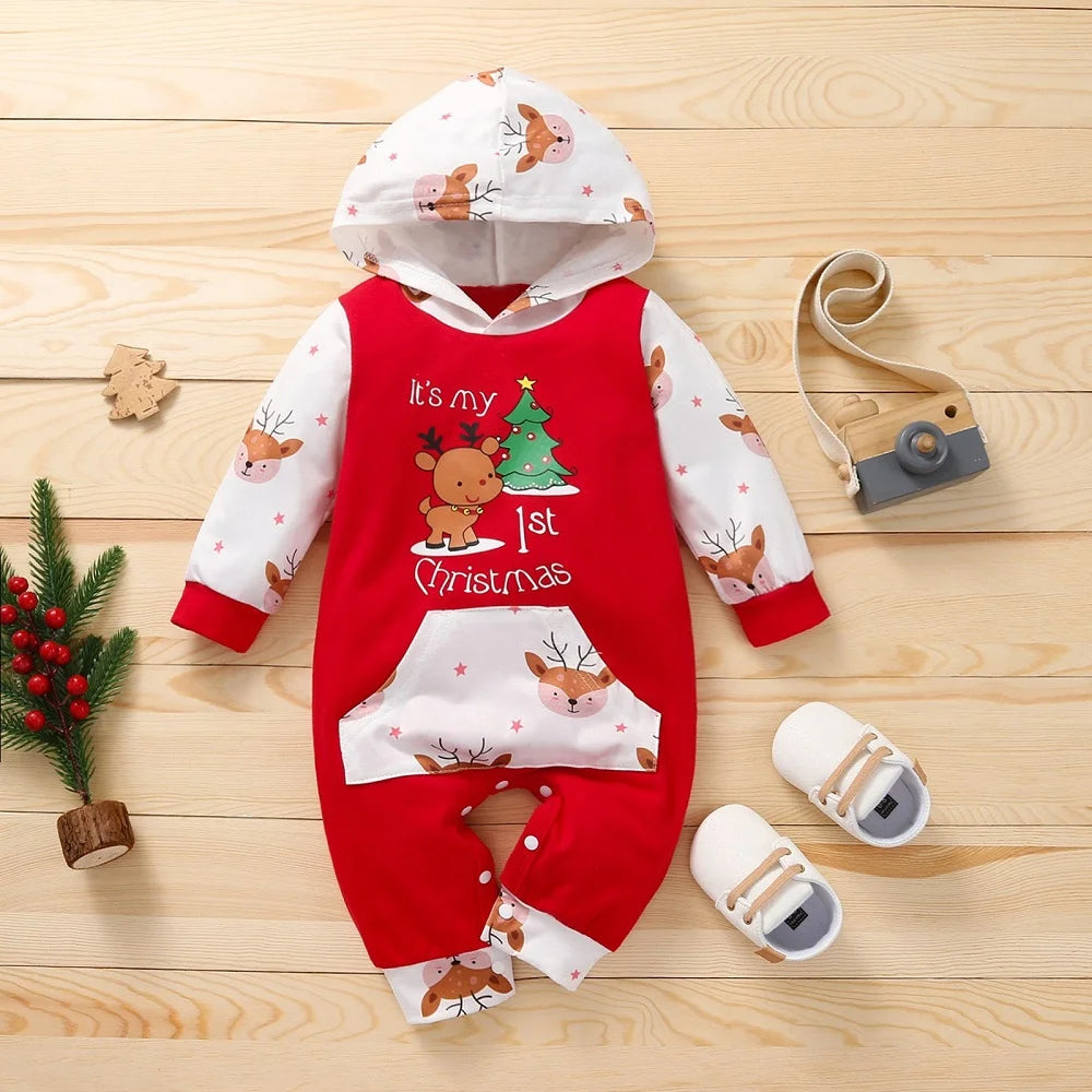 Snuggish 2025 Christmas Newborn Baby Rompers