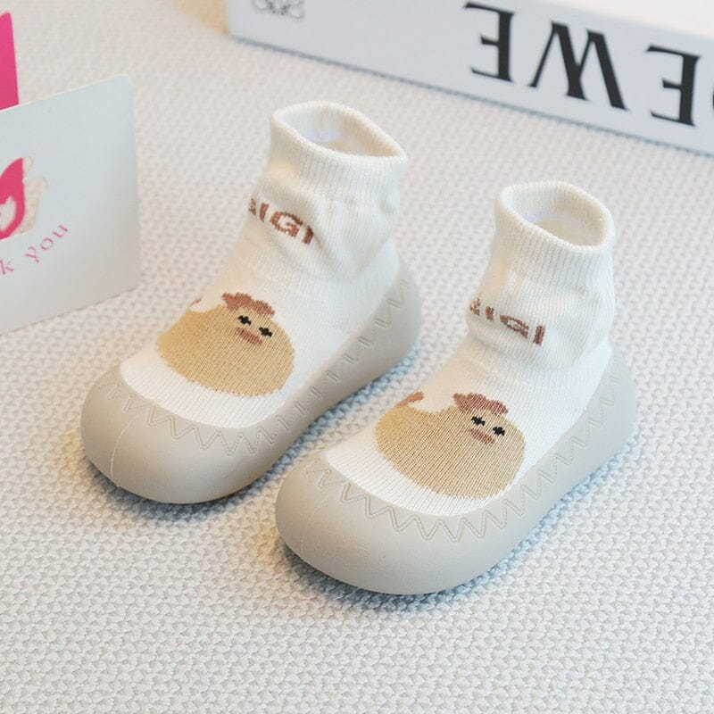 Animal-Face Baby Sock Shoes for First Walkers