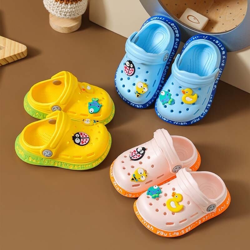 Baby Clogs with Bear-Duck Animal Stickers