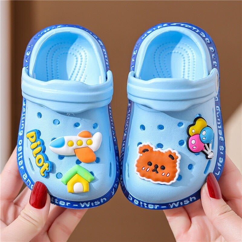 Baby Clogs with Bear-Duck Animal Stickers