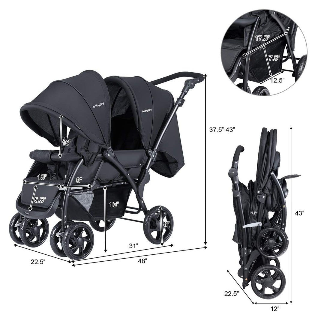 Baby Twin Baby Stroller For Two Babies