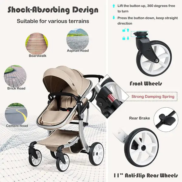 BabyJoy 2 in 1 Convertible Baby Stroller