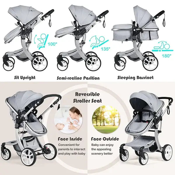 BabyJoy 2 in 1 Convertible Baby Stroller