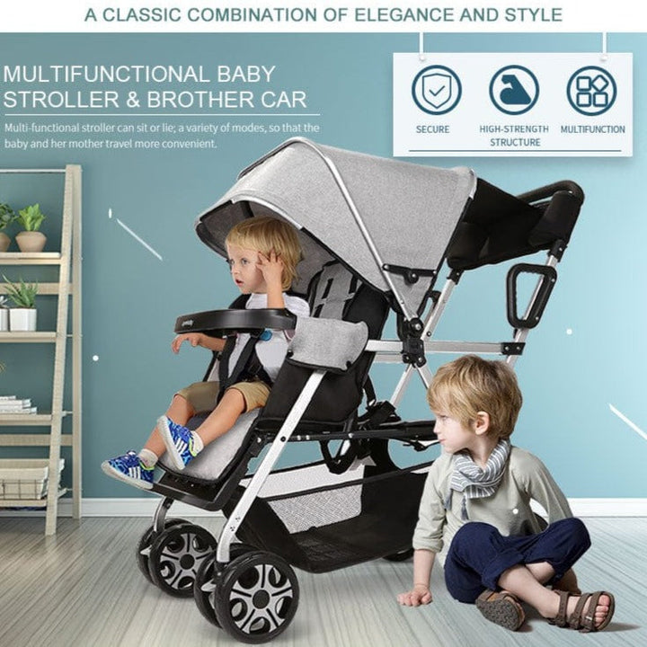 CynaBaby™ Double Stroller For Twins With Cozy Comfort at Discounted Price