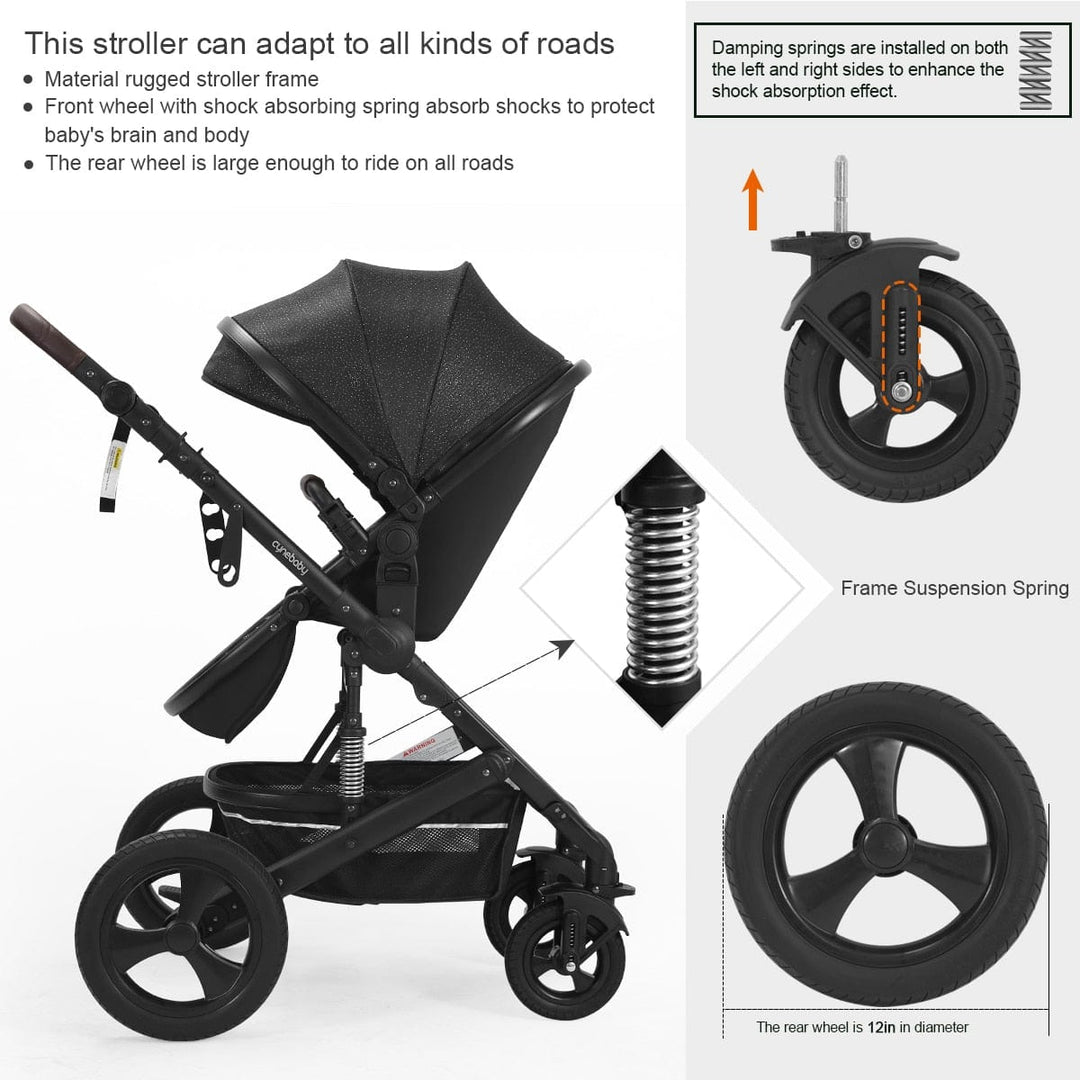 Cynebaby 2 in 1 Convertible Cradle Pram or Stroller