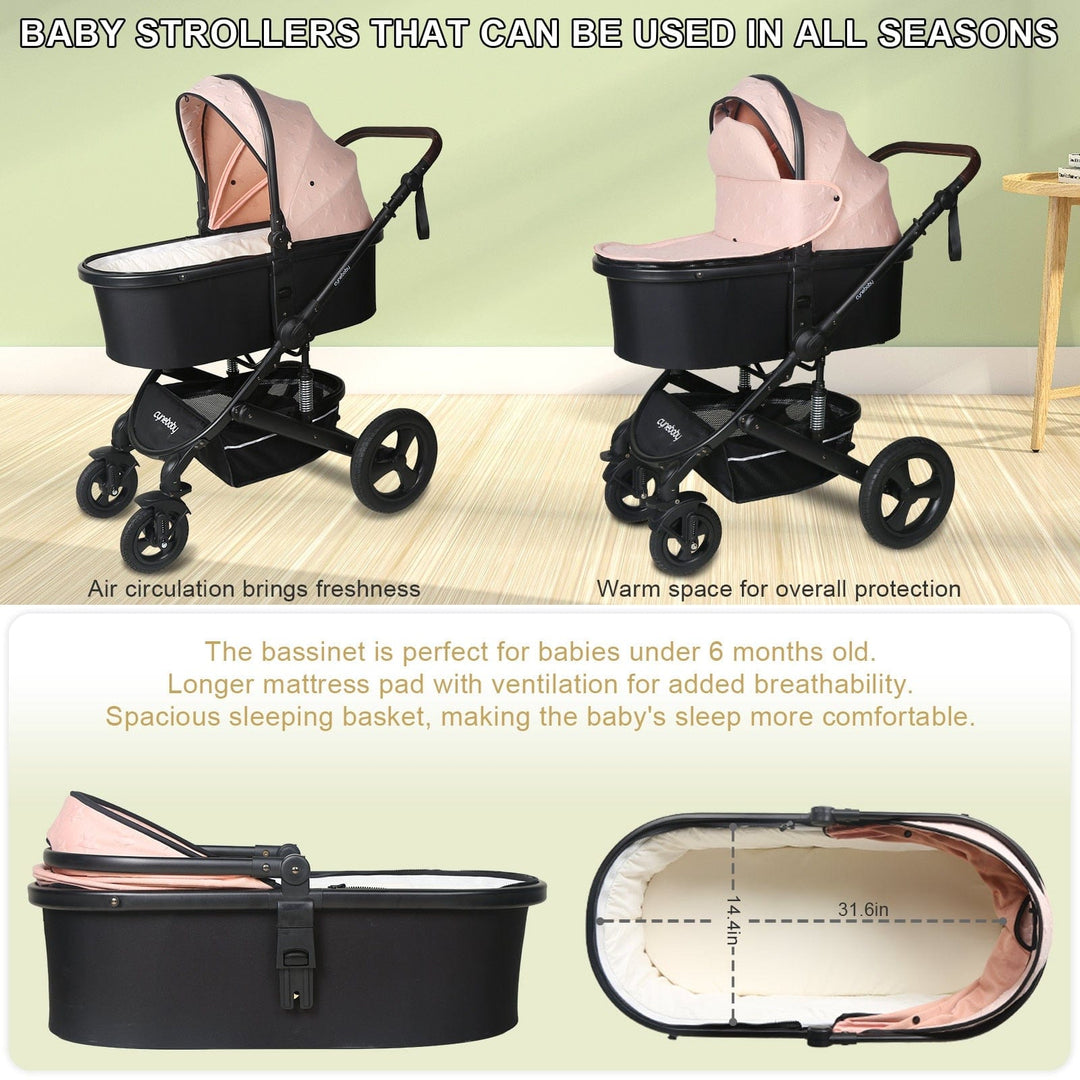 Cynebaby 2 in 1 Convertible Cradle Pram or Stroller