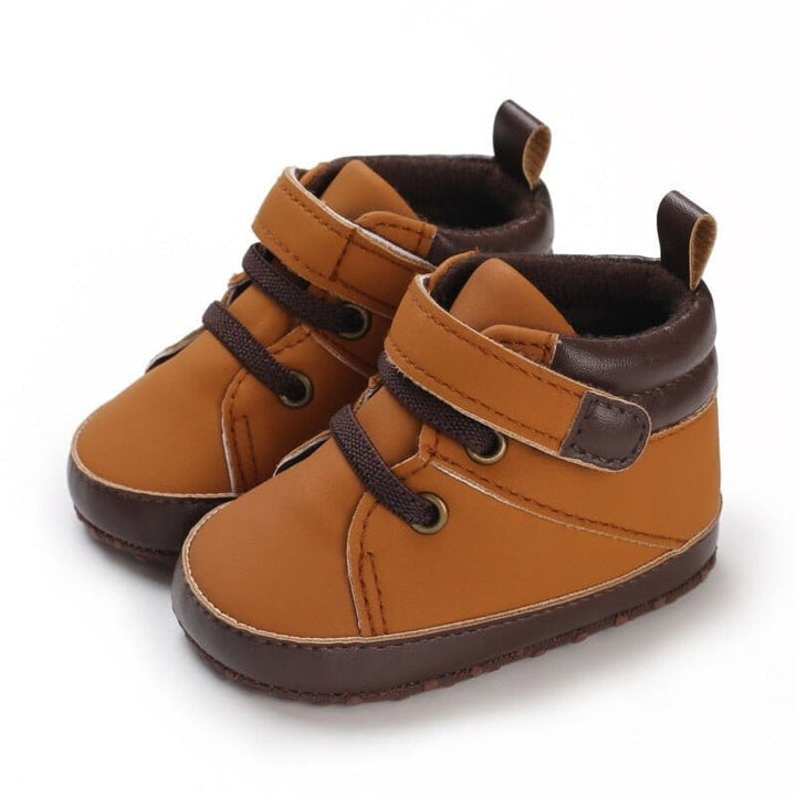 High Top Hook-and-Loop Strap Baby Sneakers