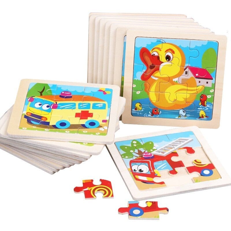 Kids Wooden Puzzle - Cartoon Animal