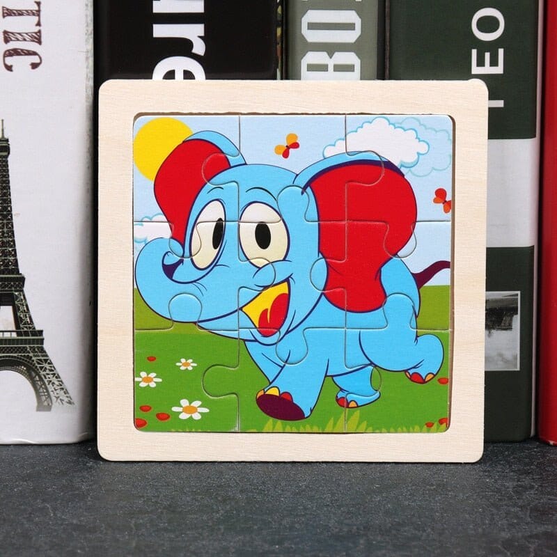 Kids Wooden Puzzle - Cartoon Animal