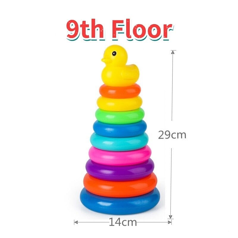 Rainbow Duck Stacking Ring Tower