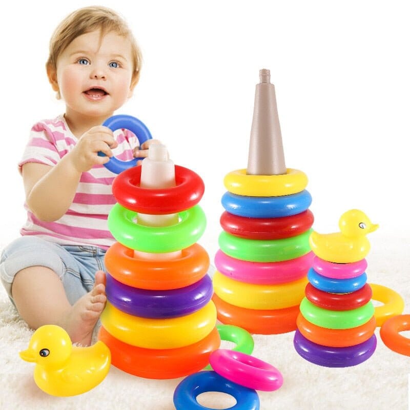 Rainbow Duck Stacking Ring Tower