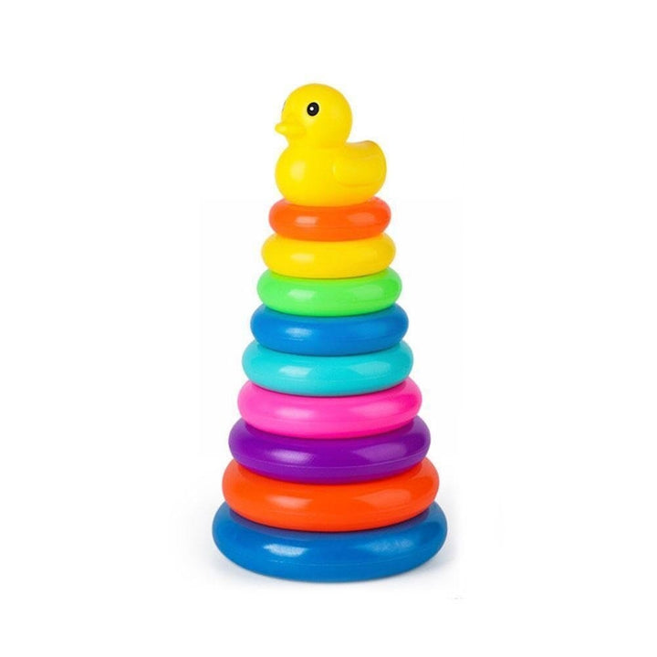 Rainbow Duck Stacking Ring Tower