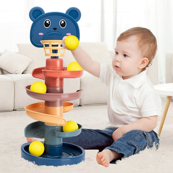 Rolling Ball Pile Tower For Kids