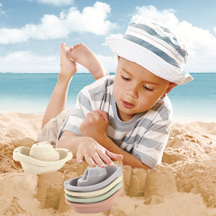 Stacking Boat Bath Toy Set - Fun and Educational for Babies